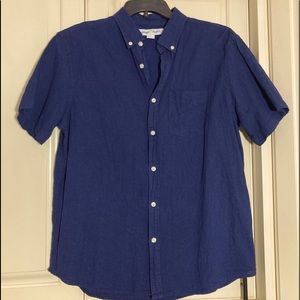 Relaxed-Fit Linen-Blend Short-Sleeve Shirt for Men